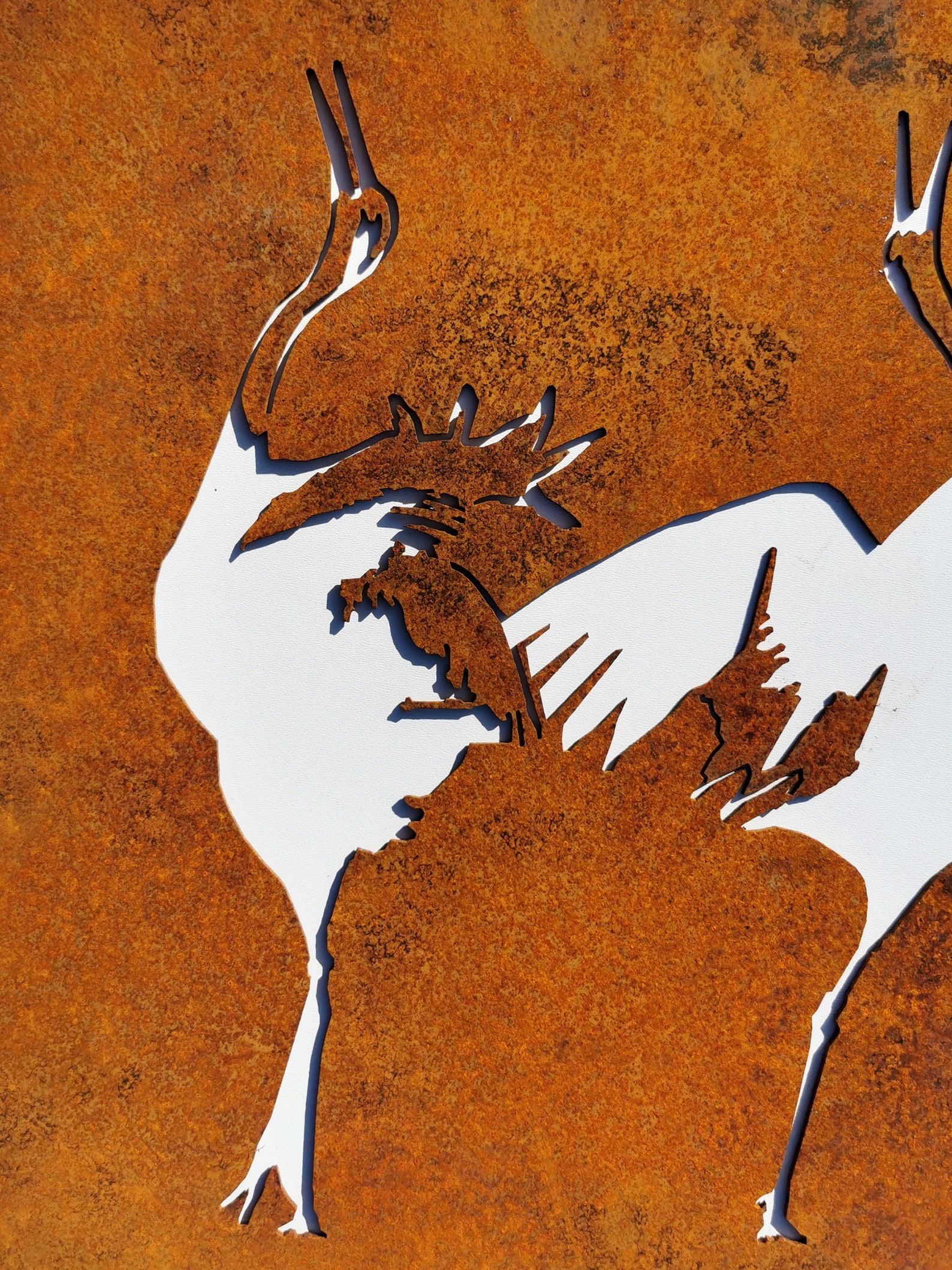 Metal Wall Art Cranes. Dance of Cranes a Set of Decorative Etsy