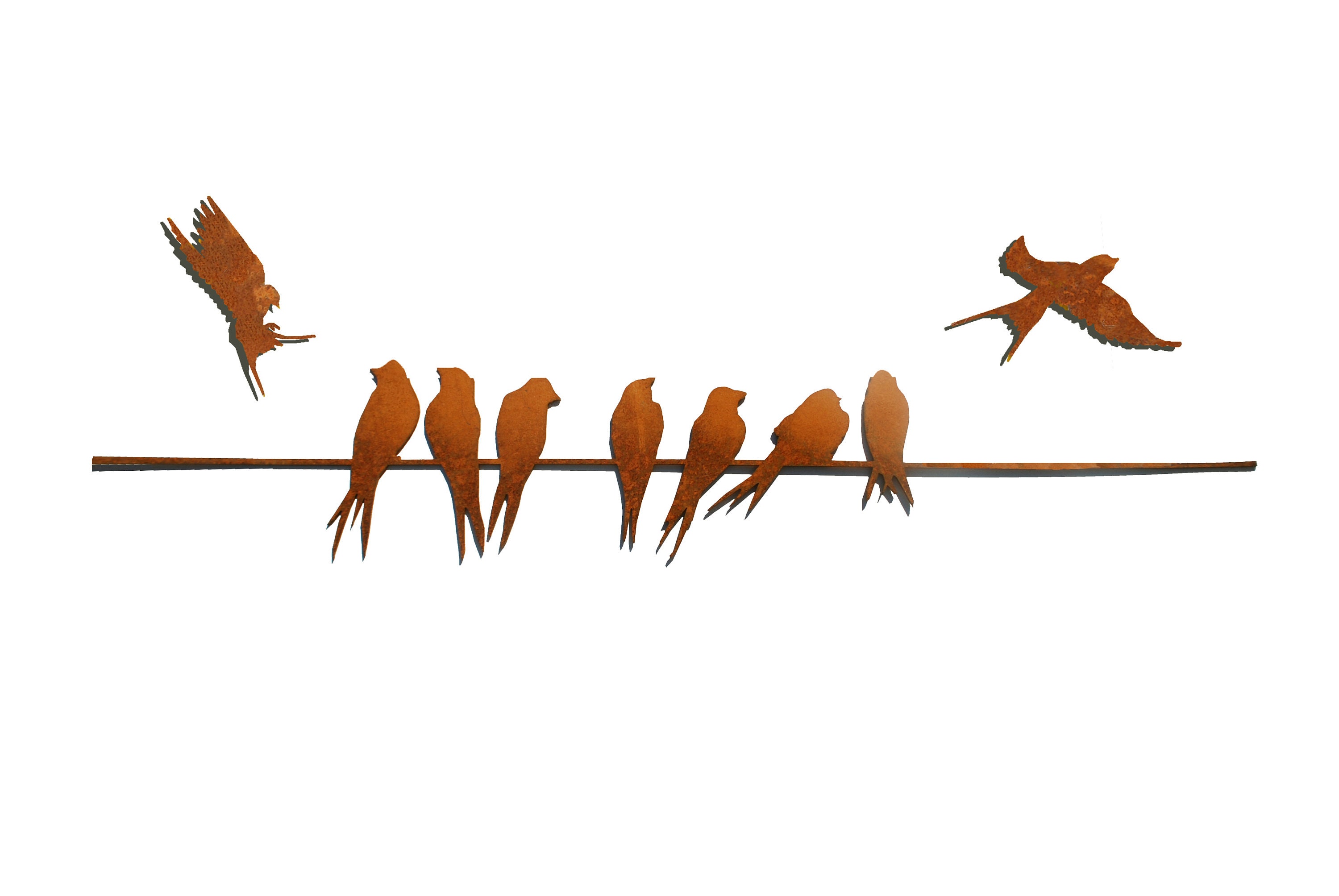 Swallows on a Wire Metal Wall Decor. Metal Birds Interior Etsy