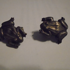 Pendientes de rana antiguos