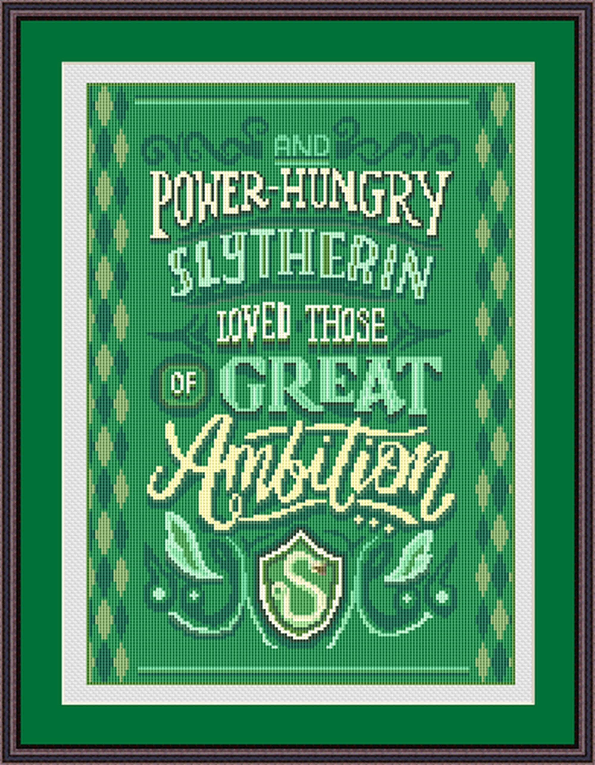 Buy 2 Get 1 Free Slytherin House Motto Cross Stitch Pattern - Etsy