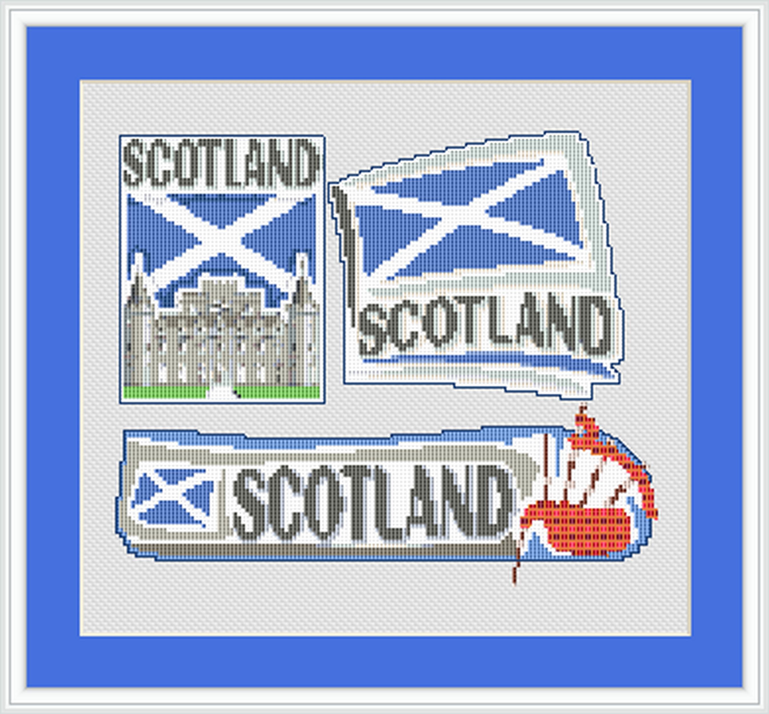 Buy 2 Get 1 Free Scotland Sampler Cross Stitch Pattern Etsy