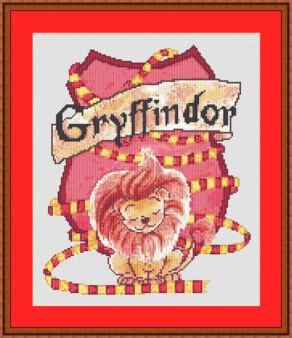 Buy 2 Get 1 Free Gryffindor Crest Cross Stitch Pattern
