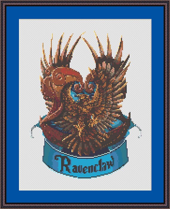 Buy 2 Get 1 Free Ravenclaw 3d Raven Crest Cross Stitch Pattern Etsy