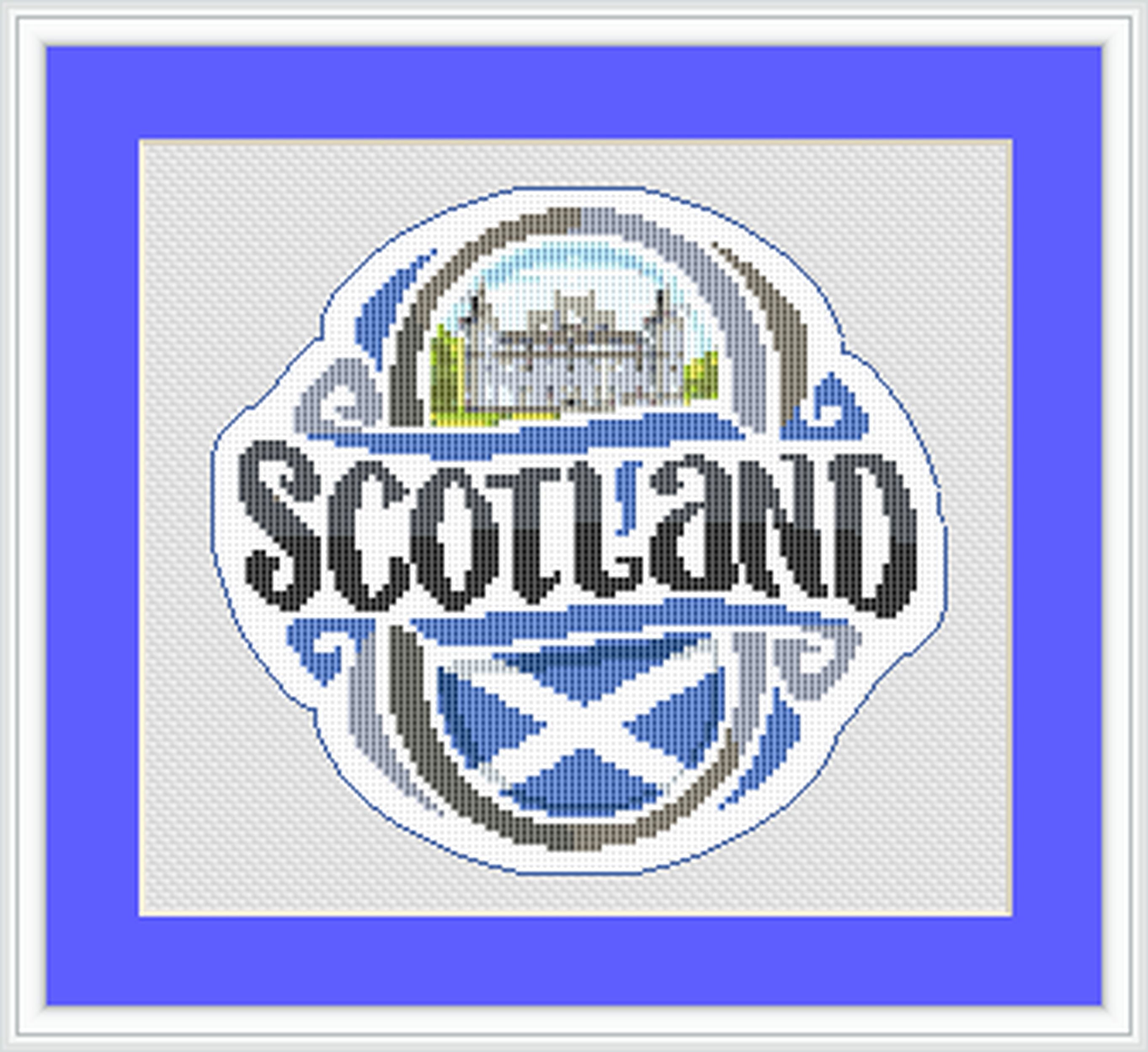 Buy 2 Get 1 Free Scotland Motif Cross Stitch Pattern Etsy