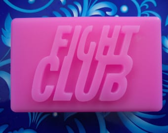 FIGHT CLUB Saponetta rosa fatta a mano alla glicerina, sapone idratante per uomo, senza SLS, regalo di compleanno per lui