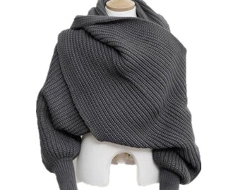 shawl wrap with sleeves