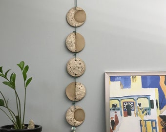 Lunar Phases Ceramic Wall Decor