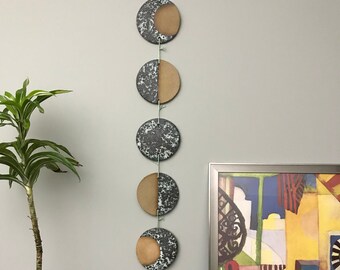 Lunar Phases Ceramic Wall Decor