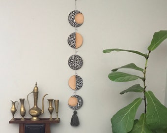 Lunar Phases Ceramic Wall Decor