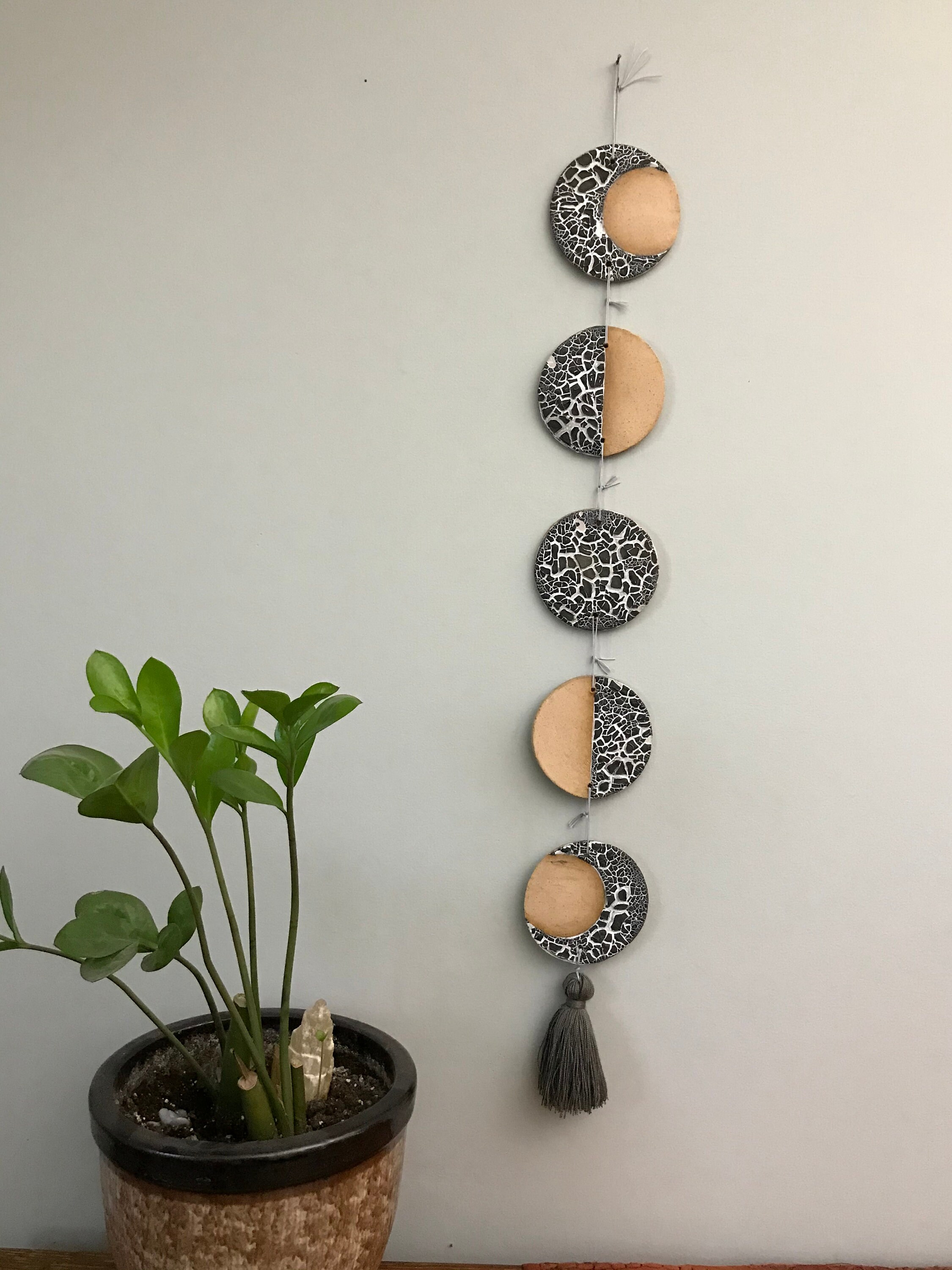 Lunar Phases Ceramic Wall Decor Etsy