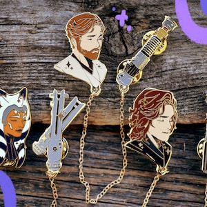 Disaster Trio Enamel Collar Pins