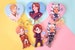 Disaster Trio Acrylic Charms & Heart Buttons 