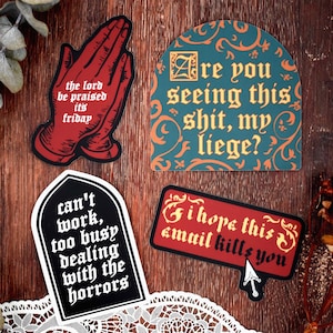 Ensemble d'autocollants de travail médiéval