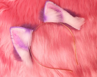 Lilac Kitten Ears Made To Order