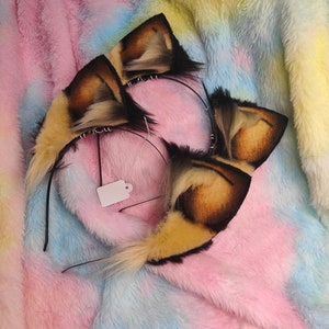 Black And Tan Cat Ears Made To Order
