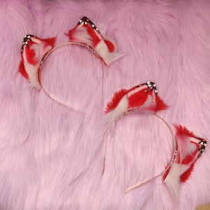 Strawberry Choc Kitten Ears Op bestelling gemaakt