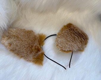Ginger speckled Floppy Puppy Ears For Cosplay Fashion Furry Festival