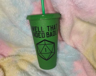 Dice Meme "Well That Ended Badly" Tumbler Cup