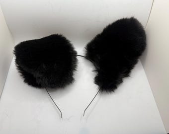 Zwarte puppyoren voor Cosplay Fashion Furry Festival