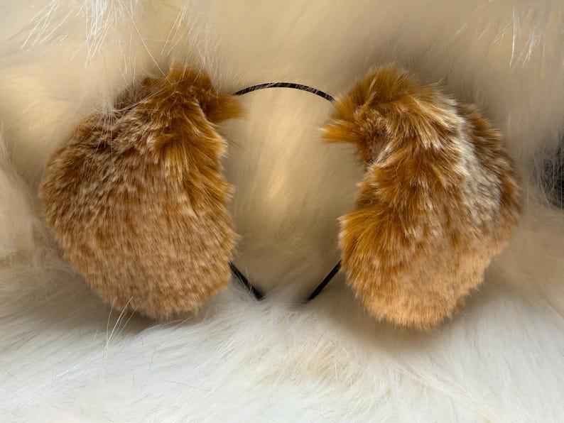 Ginger gesprenkelte Floppy Welpen Ohren für Cosplay Fashion Furry Festival Bild 4