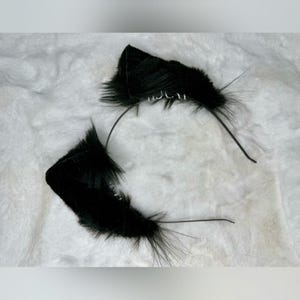 Black Kitten Ears For Cosplay Fashion Furry Festival