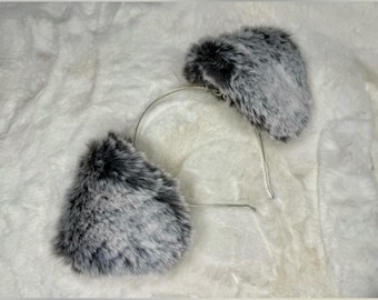 Grey Floppy Puppy Ears For Cosplay Fashion Furry Festival