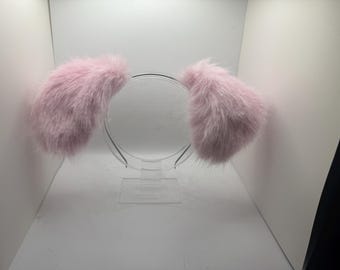 Pastel Pink Puppy Ears For Cosplay Fashion Furry Festival