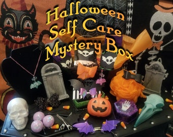 Halloween Jewelry Mystery Box - Goth Surprise Bag Care Package- Nu Goth Accessories - Trick or Treat Spooky Lucky Dip