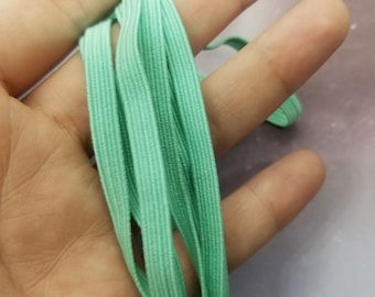 1/4" Inch Mask Making Elastic - Pastel Mint Green Flat Elastic for Masks Sewing - Free Shipping USA - Super Soft! Quarter Inch