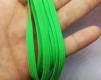 1/4" Inch Mask Making Elastic - Neon Green Flat Elastic for Masks Sewing - Free Shipping USA - Super Soft! Quarter Inch