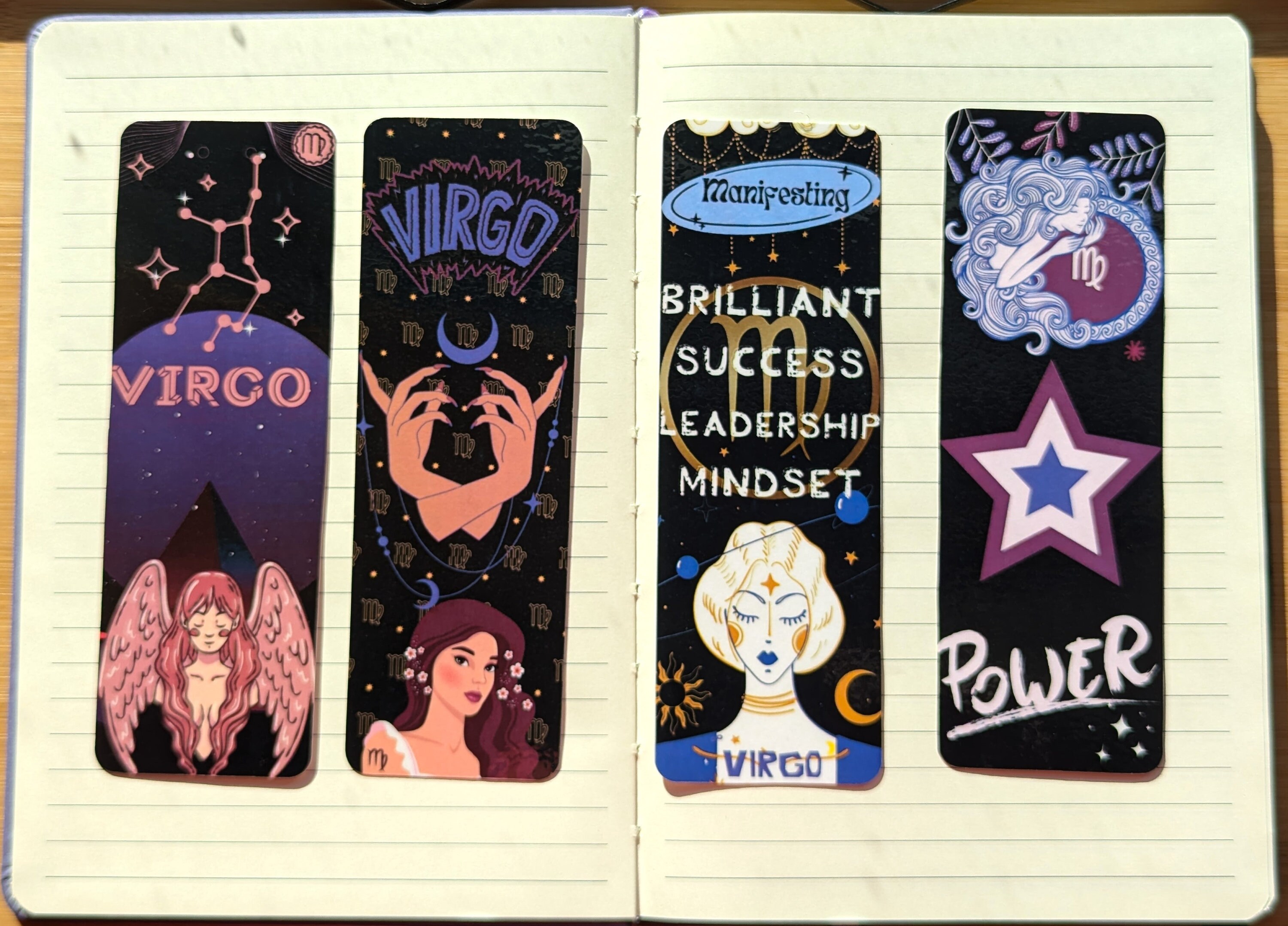 4 Printable Virgo Bookmarks | Astrological Constellation | Manifesting | Birth Month Zodiac | Affirmations | Horoscope | Digital Download