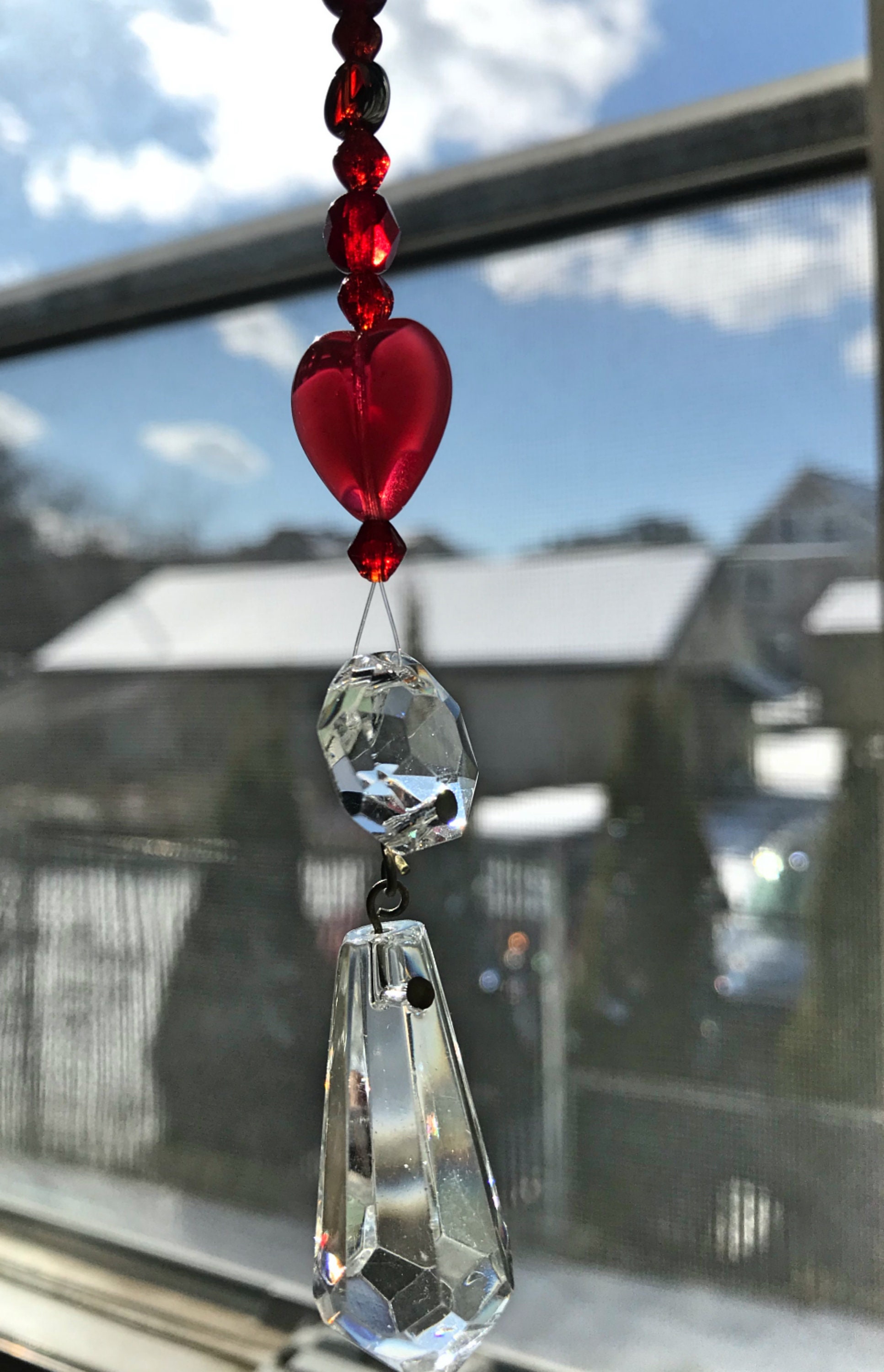 Beautifully beaded hanging crystal Etsy