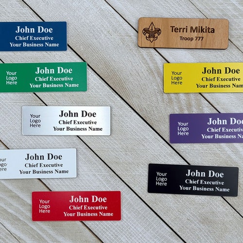 Laser Engraved Nametags Nametag Nametags Name Badge Etsy