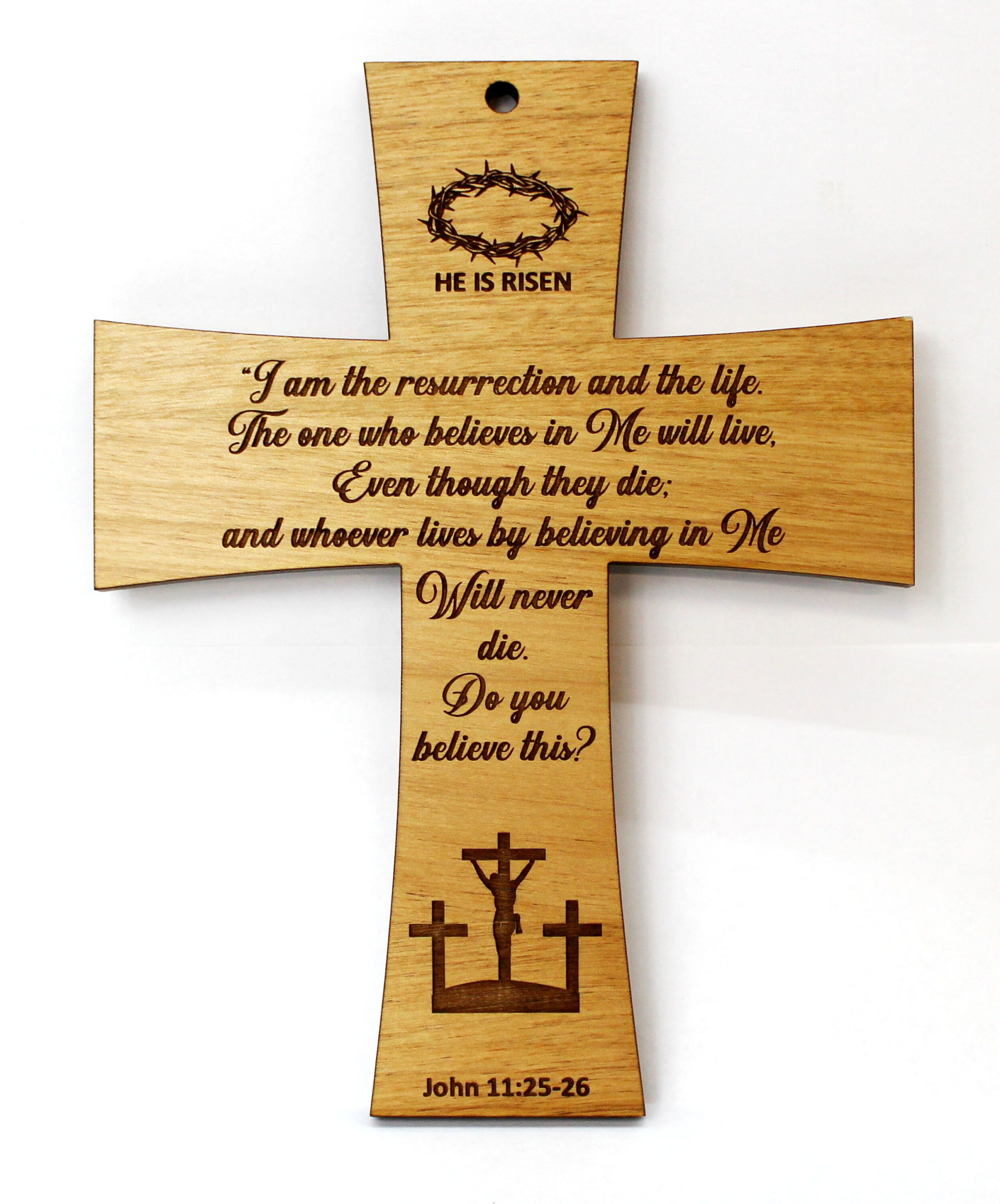 Laser Engraved Easter Cross: Religious Home Decor - Etsy