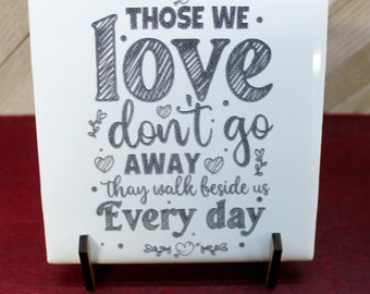 Custom Memorial Tile: Laser Engraved Sympathy Gift