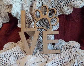 Laser Engraved I Love Dogs wall hanging, personalized, pets, room decoration, animal, custom engraved