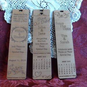 Save the Date Bookmarks