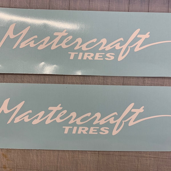 2- Mastercraft Tires decals 2 x 10