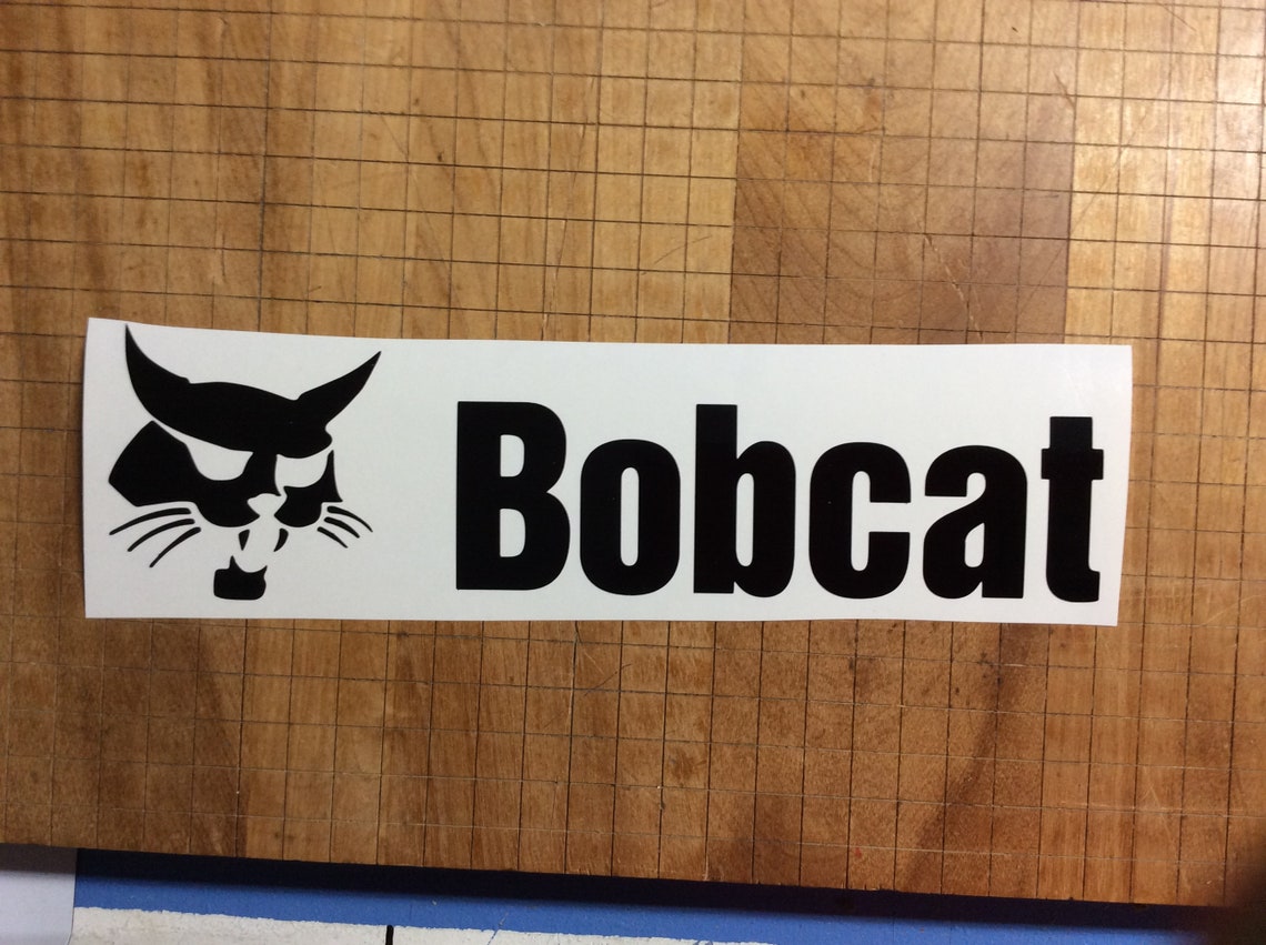 2bobcat Sticker Decals set of 2 White or Black Decal Vinyl Skid Steer