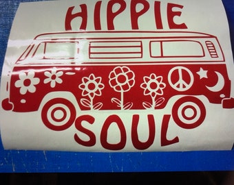 Be Volkswagen van bus Hippie soul decal sticker