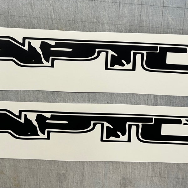 1- Pair 19.8x2.1 inch Raptor Truck Side Bed Lettering Vinyl Decals Stickers Aftermarket