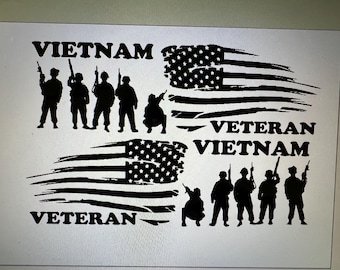 1- Set Vietnam Veteran Decal Sticker