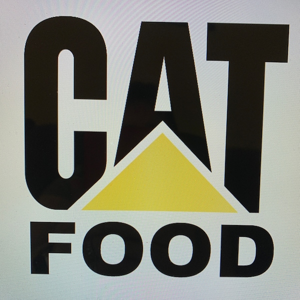 Caterpillar CAT CAT FOOD decal sticker Gas tank decal sticker