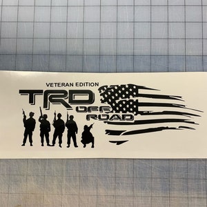1-set TRD Off Road Veteran Edition/pair Black/ Toyota Truck Tacoma Tundra Decal Sticker
