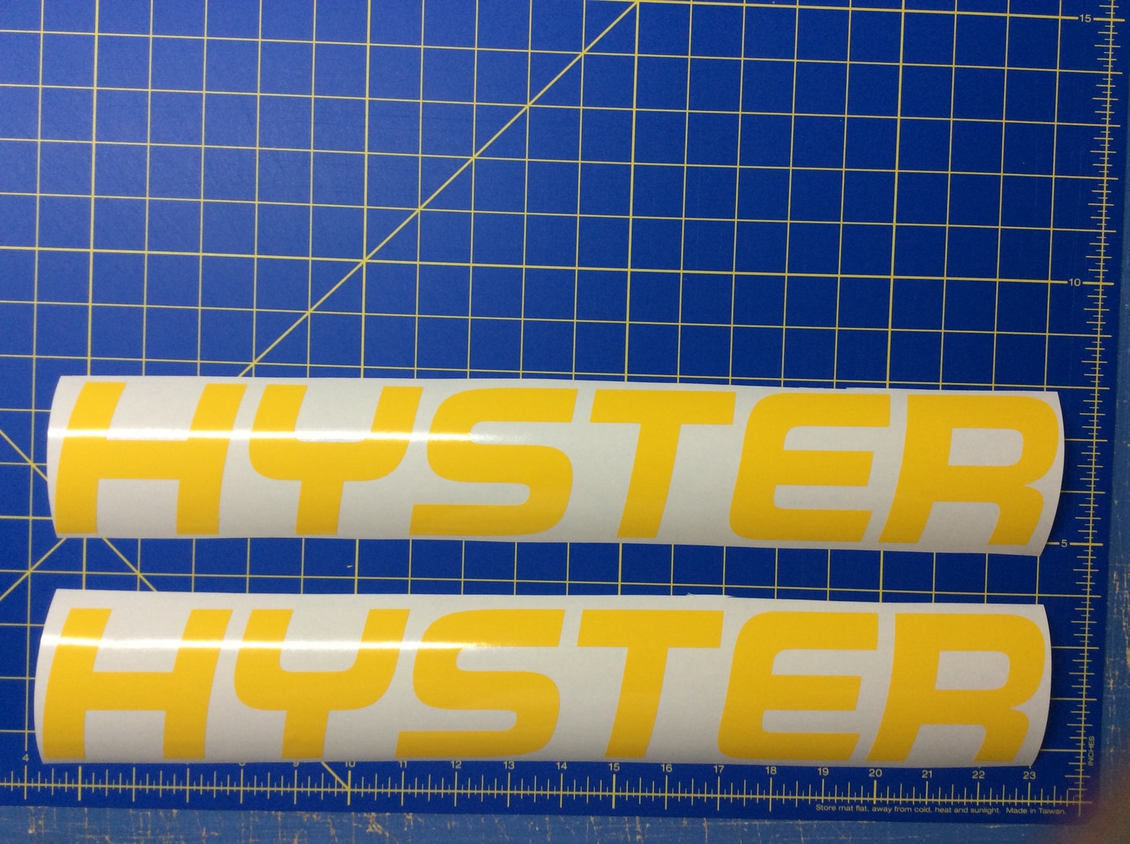 Set of 2 Hyster Forklift Mast Decal Sticker Yellow 18.6 X 3 Etsy