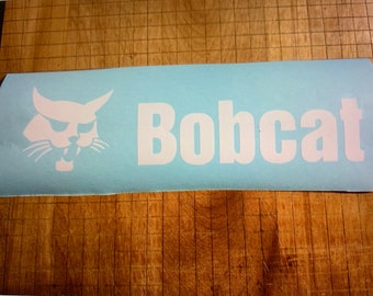 Bobcat back door white decal 9” x 30” sticker Skid Steer 751 753 763 773 7753