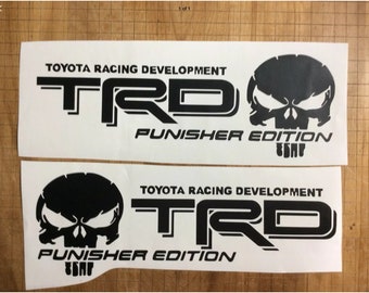 1-set of TRD Punisher Edition / Pair Black/Decals Toyota Tacoma Tundra Truck Vinyl Decal