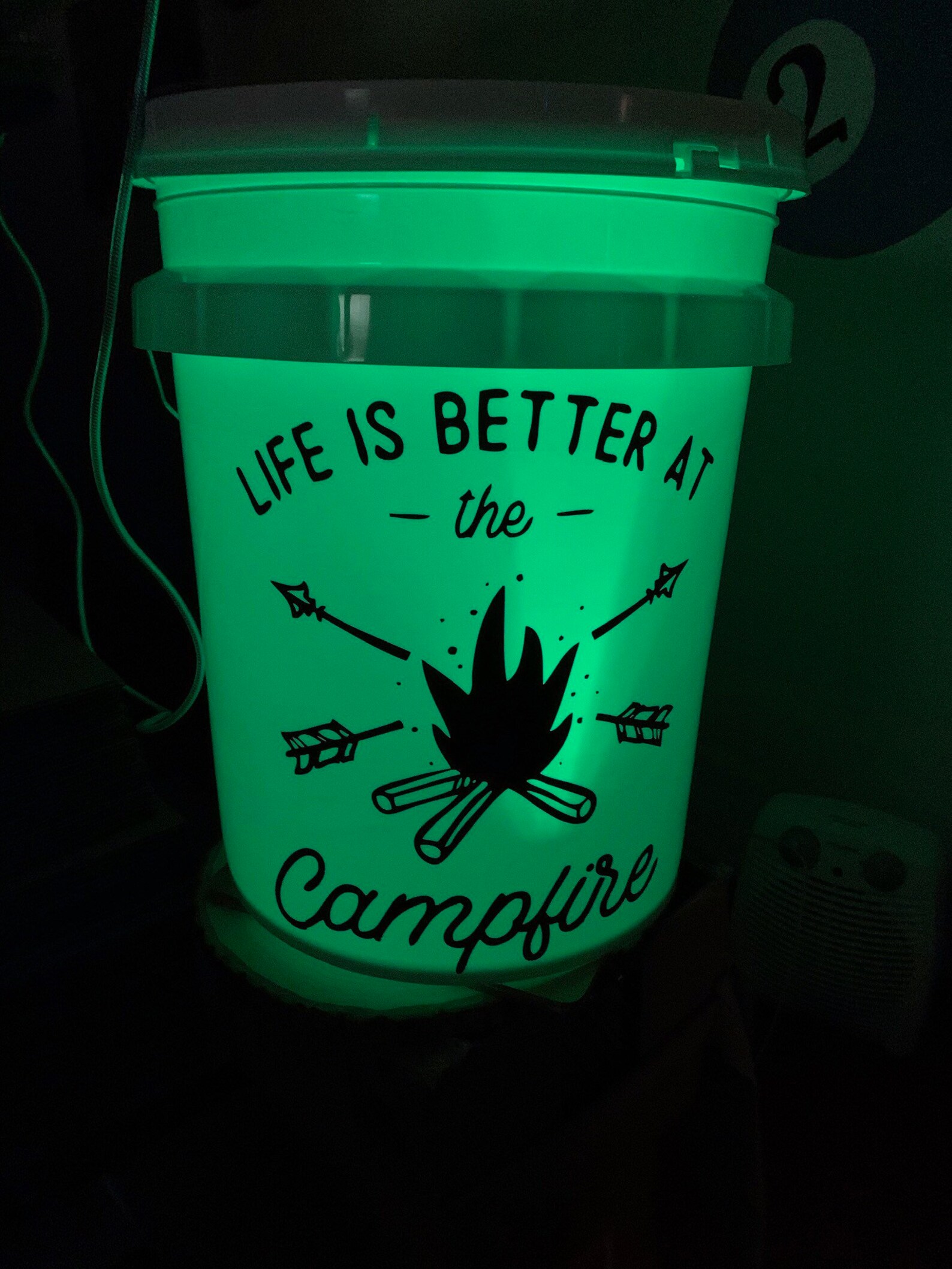 Camping Bucket Light Decal life is Better at the Campfire . Etsy