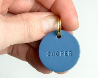Placa de identificación de cuero, placa silenciosa, placa de identificación personalizada, placa grande, placa de identificación de cuero, placa estampada, colgante para perro, dije.