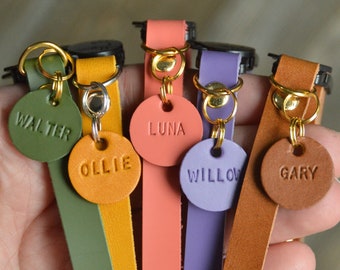 Cat Collar Personalized, Cat Tag Personalized, Leather Cat Collar, Kitten Collar, Safety Collar, Small Pet Tag, Cat Tag,Breakaway Cat Collar